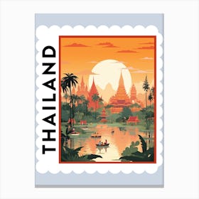 Thailand Travel Stamp Poster Canvas Print