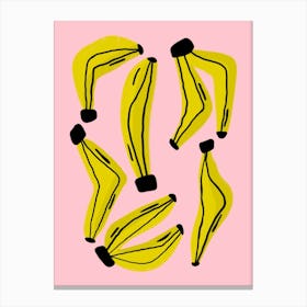 Bananas Pink Canvas Print