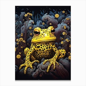 Golden Poison Frog Realistic 3 Canvas Print