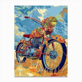 Vintage Colorful Scooter Canvas Print