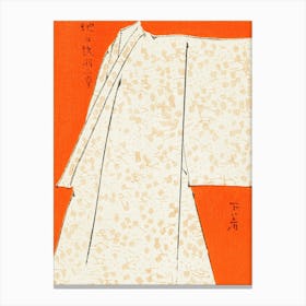 Japanese Woodblock Kimono Wall Canvas Print