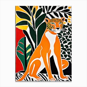 Leopard In The Jungle matisse style Canvas Print