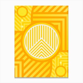 Geometric Abstract Glyph in Happy Yellow and Orange n.0078 Canvas Print
