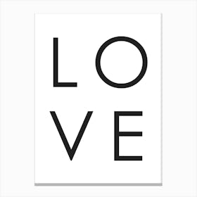 Typography Love Canvas Print