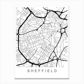 Sheffield Map Canvas Print