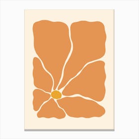 Abstract Flower 03 - Orange Canvas Print