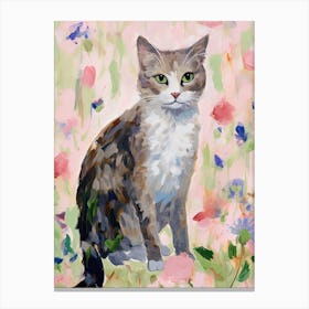 A Australian Mist Cat Painting, Impressionist Painting 1 Canvas Print