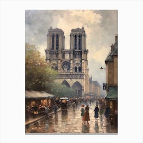 Notre Dame Paris France Camille Pissarro Style 2 Canvas Print