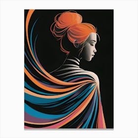 Woman With Orange Hair Canvas Print