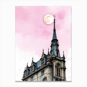 Watercolor Of A Building Canvas Print