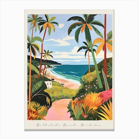 Poster Of Bathsheba Beach Barbados, Matisse And Rousseau Style 1 Canvas Print