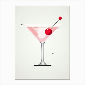 Mid Century Modern Cosmopolitan Floral Infusion Cocktail 3 Canvas Print