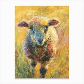 Lamb In The Grass 2 Canvas Print