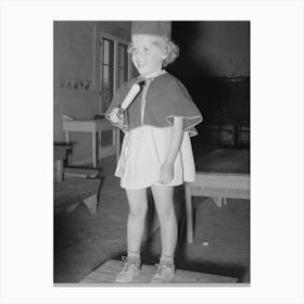 Little Girl At The Casa Grande Valley Farms, Arizona, Wpa (Work Projects Administration) Nursery School Leading Canvas Print