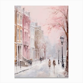 Dreamy Winter Painting London United Kingdom 2 Canvas Print