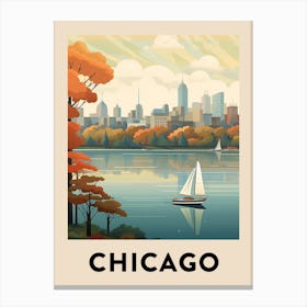 Chicago Travel Poster 1 Canvas Print