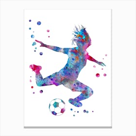Girl Soccer Player Canvas Print