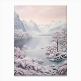 Dreamy Winter Painting Fiordland National Park New Zealand 4 Canvas Print