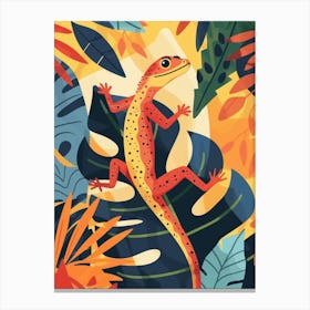 Modern Abstract Lizard Illustration 4 Canvas Print