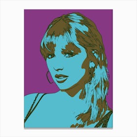 Taylor Swift Portrait Abstract Geometric (12) Canvas Print