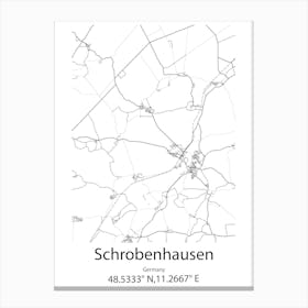 Schrobenhausen,Germany Minimalist Map Canvas Print