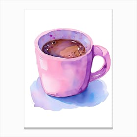 Watercolor Coffee Cup Canvas Print