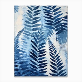 Blue Ferns Canvas Print
