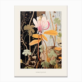 Flower Illustration Honeysuckle 2 Poster Canvas Print