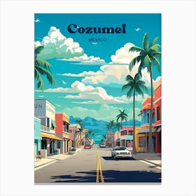 Cozumel Mexico Oceanview Travel Art Canvas Print