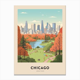 Grant Park 2 Chicago Travel Poster Canvas Print