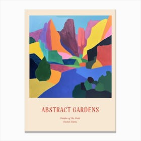 Colourful Gardens Garden Of The Gods Usa 3 Red Poster Canvas Print