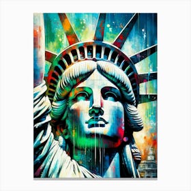 Statue Of Liberty Close Up Canvas Print