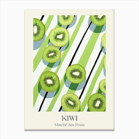 Marche Aux Fruits Kiwi Fruit Summer Illustration 4 Canvas Print