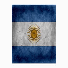 Argentina Flag Texture Canvas Print