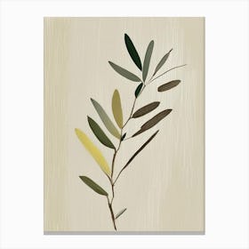 Olive Branch Symbol Abstract Painting Canvas Print