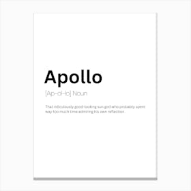 Apollo Definition Meaning Canvas Print