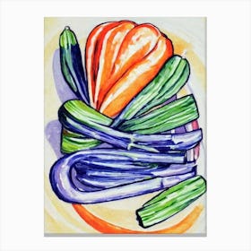 Leek Fauvist vegetable Canvas Print