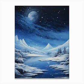 Polar Abstract Minimalist 12 Canvas Print