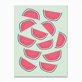 Dancing Watermelons Canvas Print