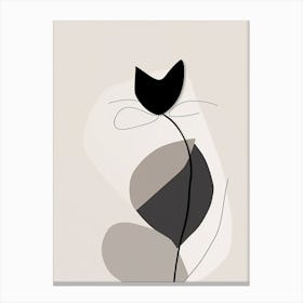 Cat Line Art Abstract 2 Canvas Print