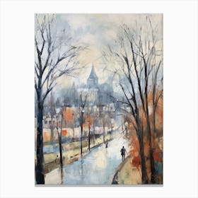 Winter City Park Painting Regents Park London 2 Canvas Print