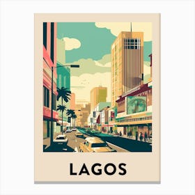 Lagos 2 Vintage Travel Poster Canvas Print