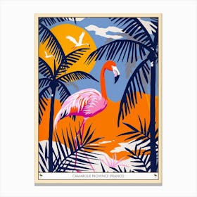 Greater Flamingo Camargue Provence France Tropical Illustration 4 Poster Canvas Print