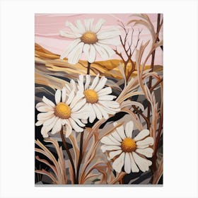 Oxeye Daisy 4 Flower Painting Canvas Print