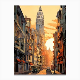 Galata Tower Pixel Art 4 Canvas Print