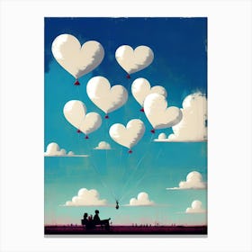 Heart Balloons 4 Canvas Print