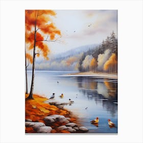 Autumn By The Lake3. Canvas Print