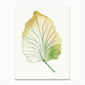 Ginkgo Leaf Warm Tones 3 Canvas Print