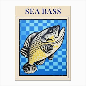 Sea Bass Seafood Poster Canvas Print