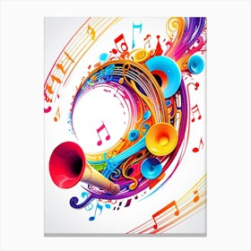 Colorful Music Background 5 Canvas Print